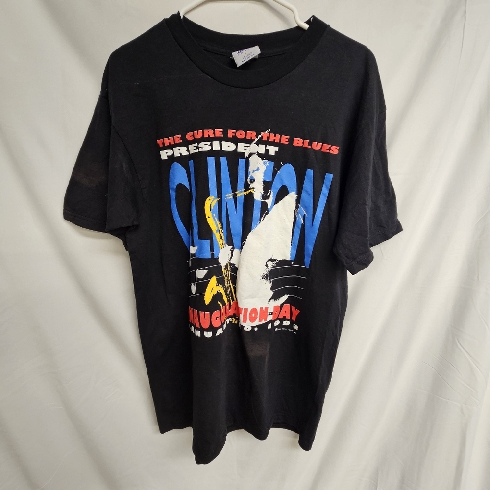Vintage President Bill Clinton Inauguration Day Single Stitch Tshirt Sz Large